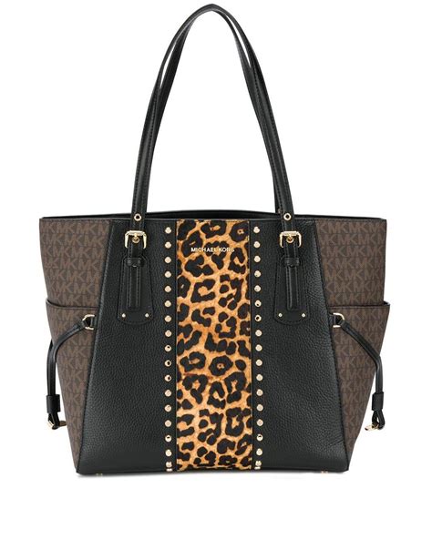 michael kors black leopard bag|Michael Kors black leopard purse.